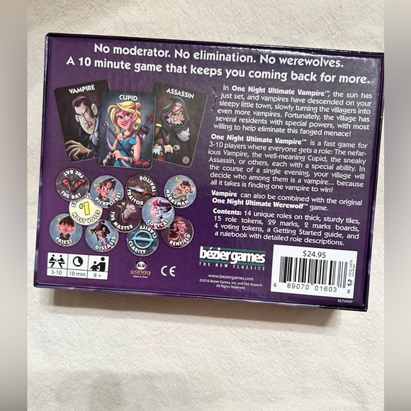 BEZIER GAMES One Night Ultimate Vampire card game. For 3 to 10 players - Picture 5 of 6
